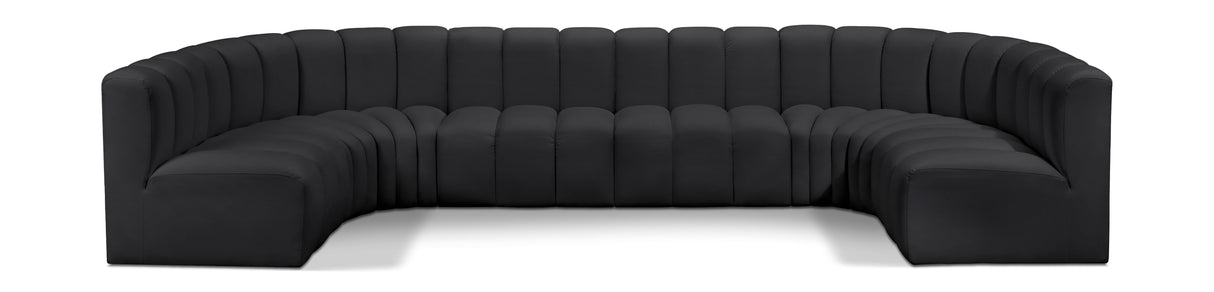 Arc - Faux Leather Modular U-Shaped Sectional