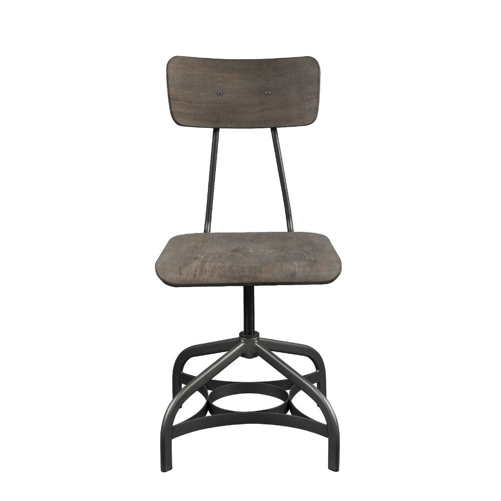 Jonquil - Side Chair With Swivel (Set of 2) - Gray Oak & Sandy Gray