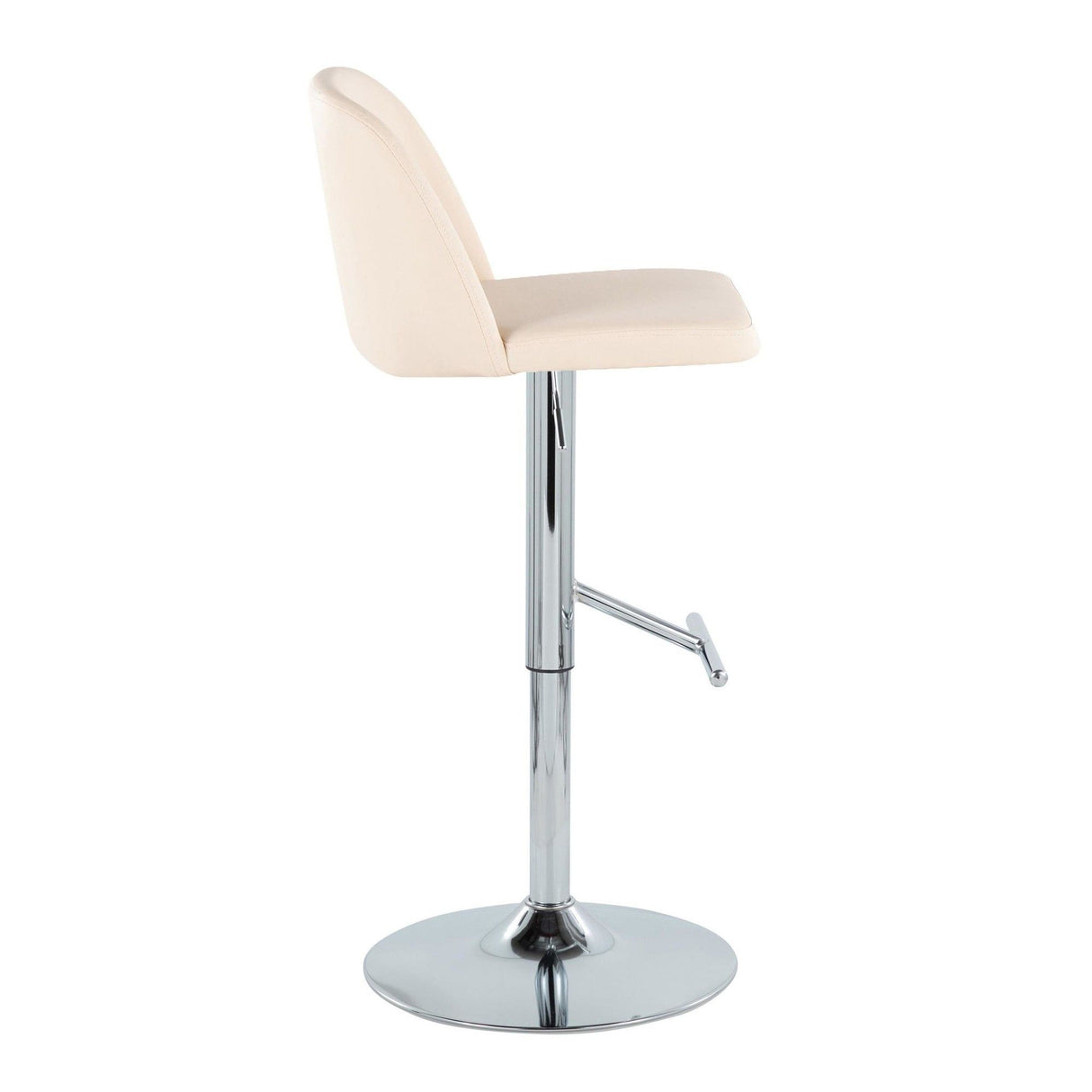 Toriano - Adjustable Barstool (Set of 2) - Chrome Base