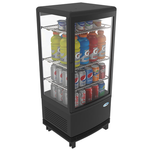 17 in. Black Countertop Display Refrigerator - 3 Cu Ft. CDCU-3C-BK