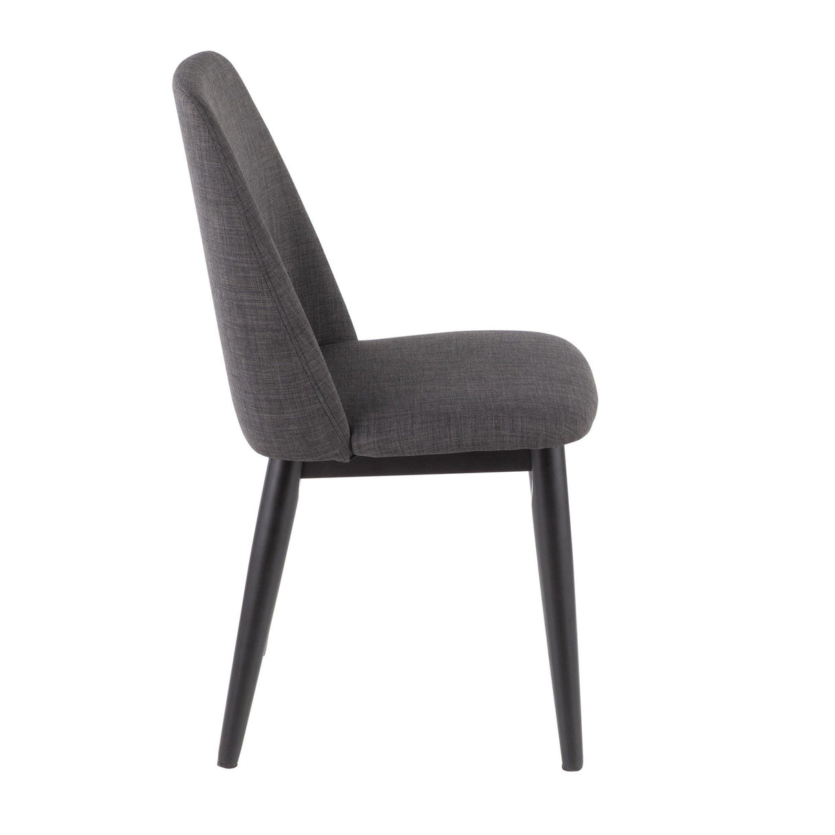 Tintori - Mid-Century Dining Chair (Set of 2) - Charcoal Fabric