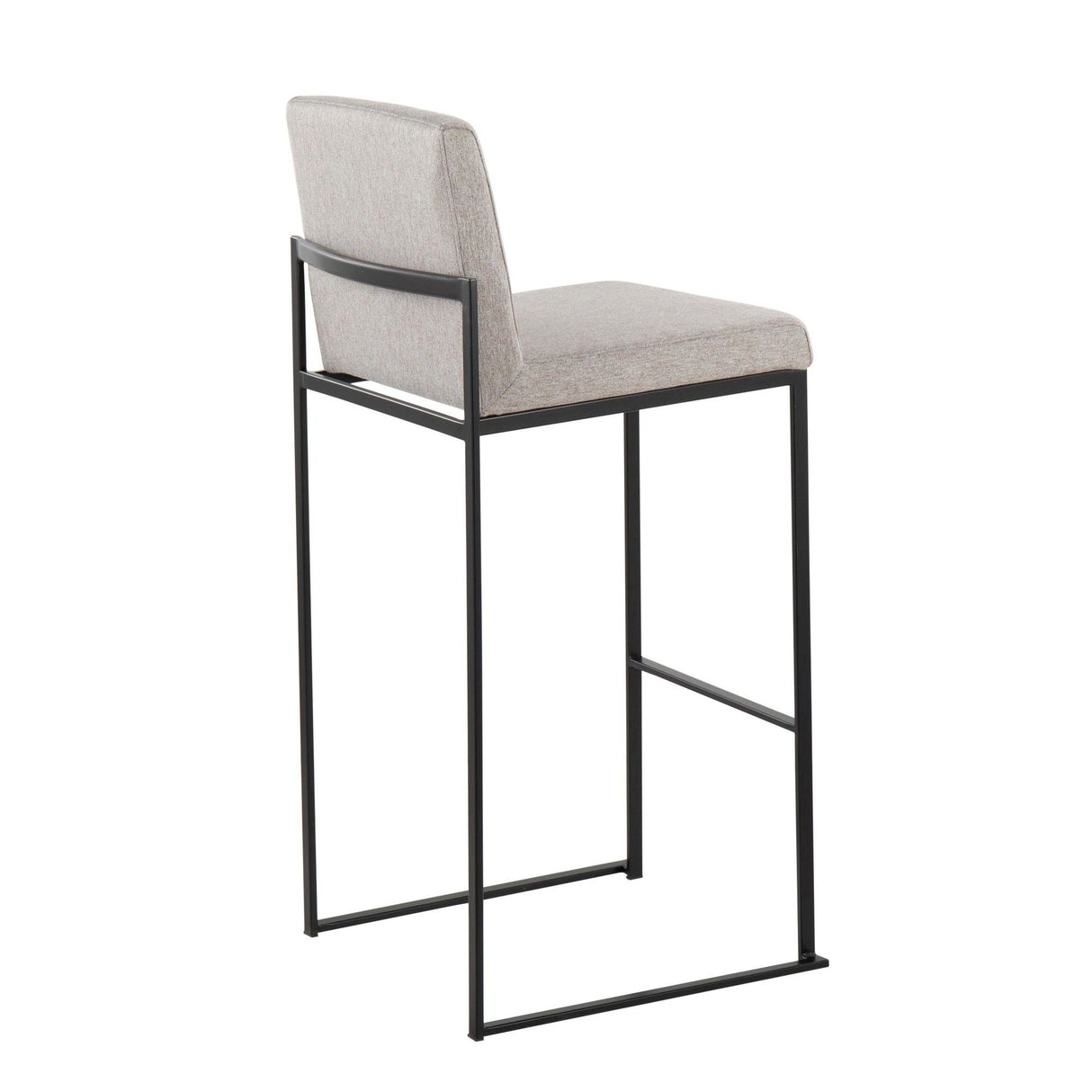 Fuji - High Back Barstool - Black Steel Legs