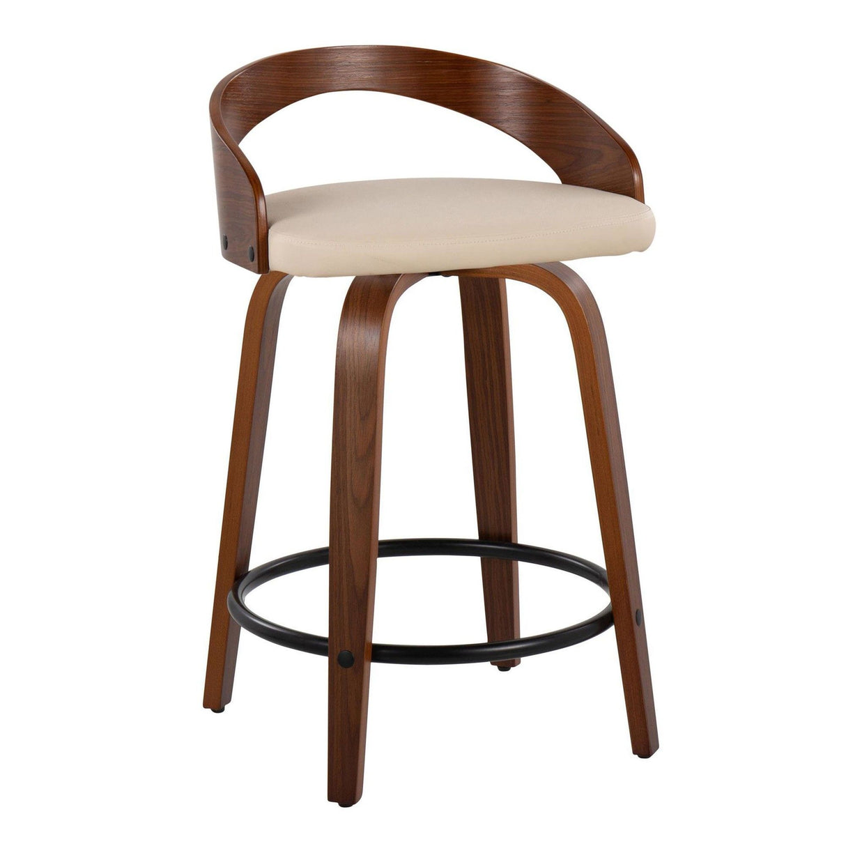 Grotto - 24" Fixed-Height Counter Stool (Set of 2) - Dark Brown