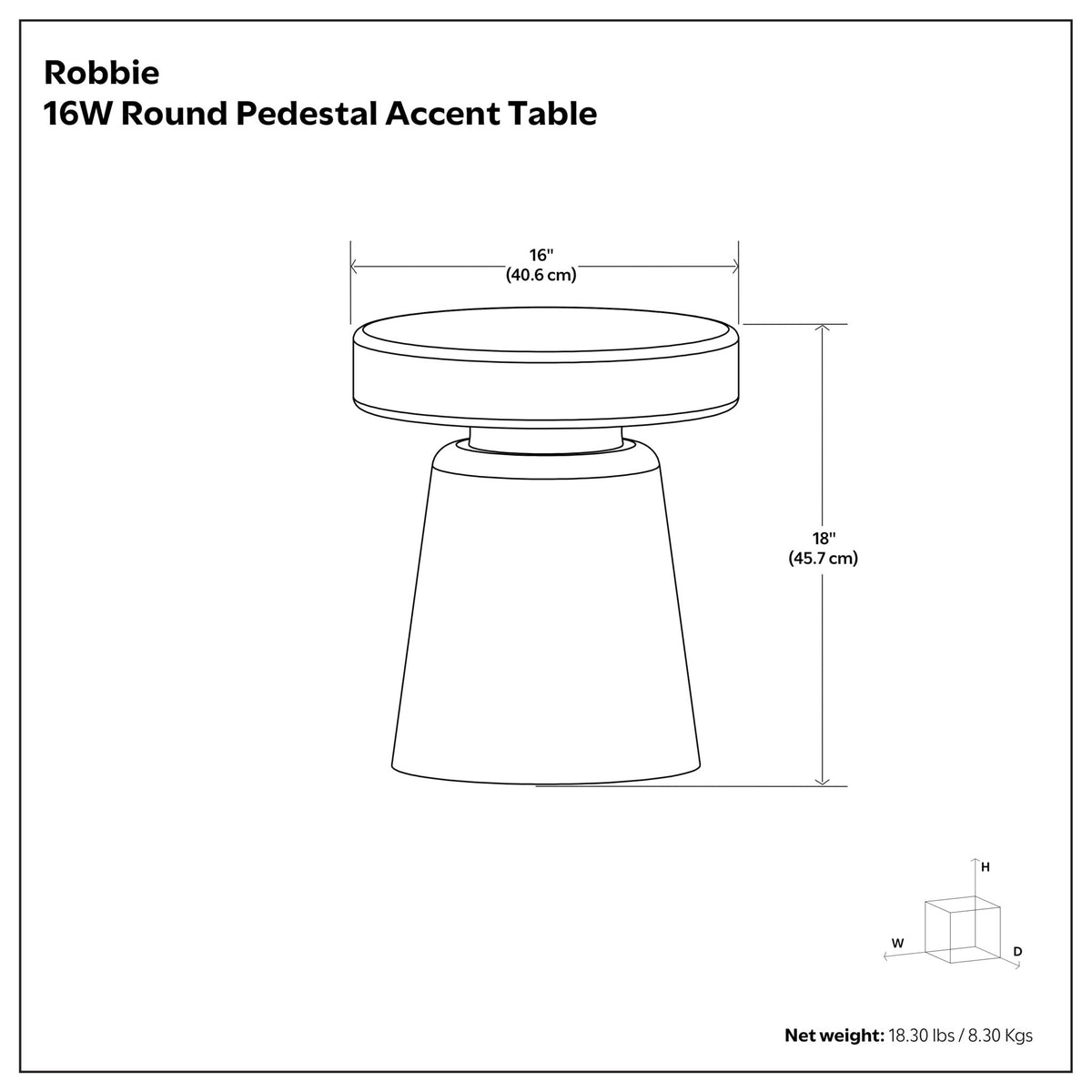 Robbie - Handcrafted Accent Table