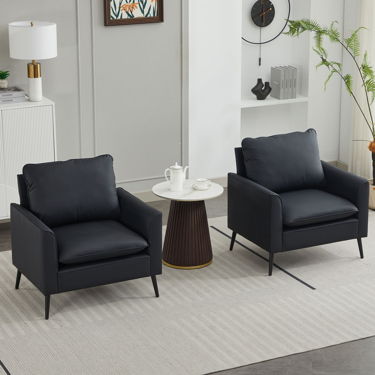 Nordic Retro Light Luxury Upholstered Sofa Chair
