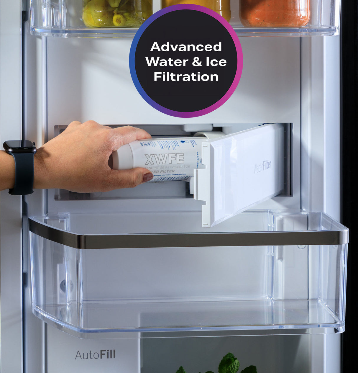 GE Profile PHD23BYWFS refrigerator dimensions diagram