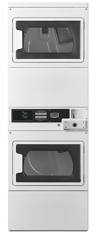 Maytag Commercial MLE27PDBYW Stacked Electric Dryer White