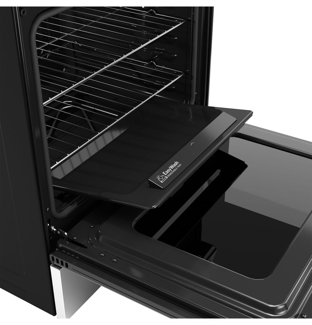 GE GRS600AVFS slide-in range - EasyWash oven tray