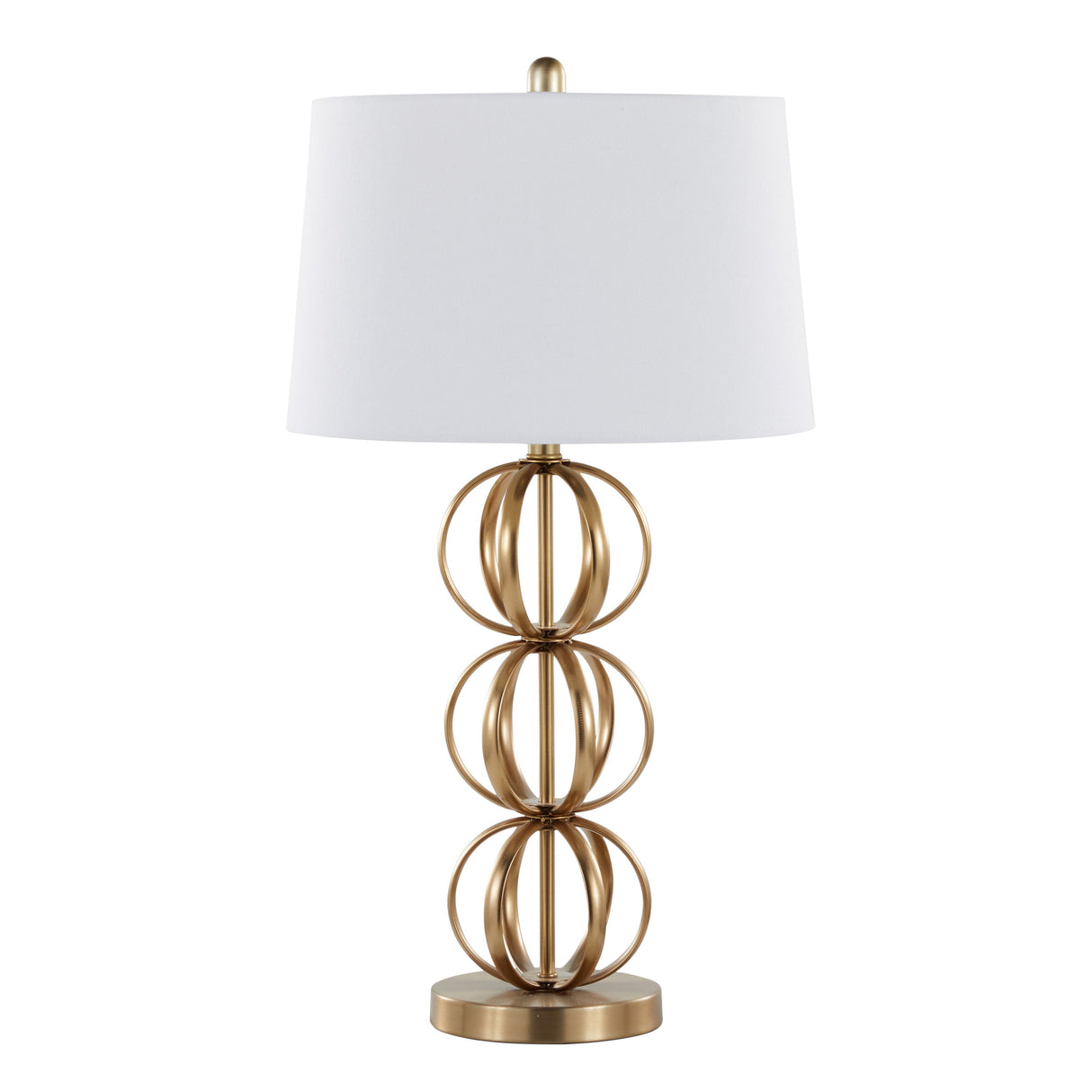 Linx - Contemporary Table Lamp (Set of 2) - Gold / White