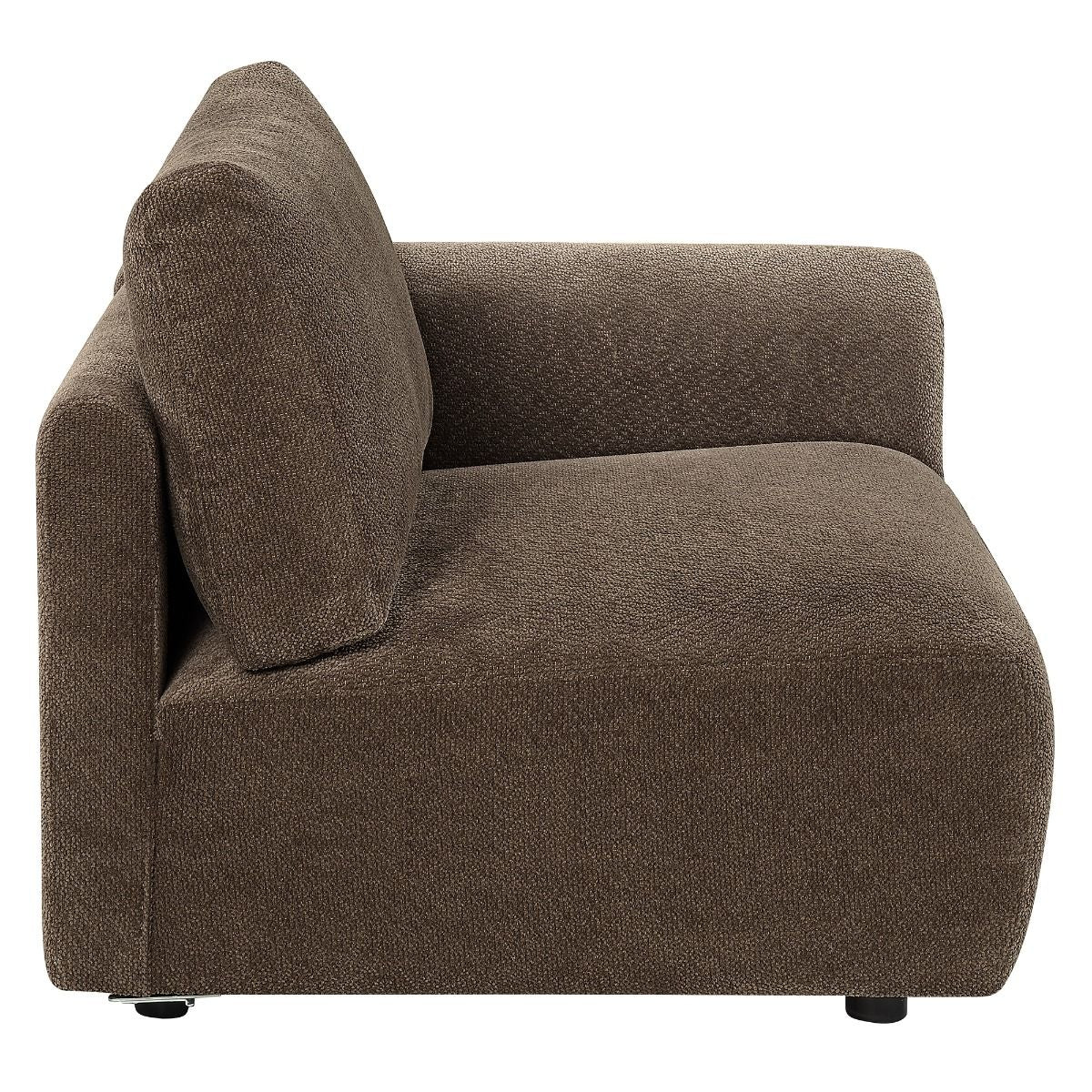Theodore - Modular Right Facing Arm Chair - Brown Chenille