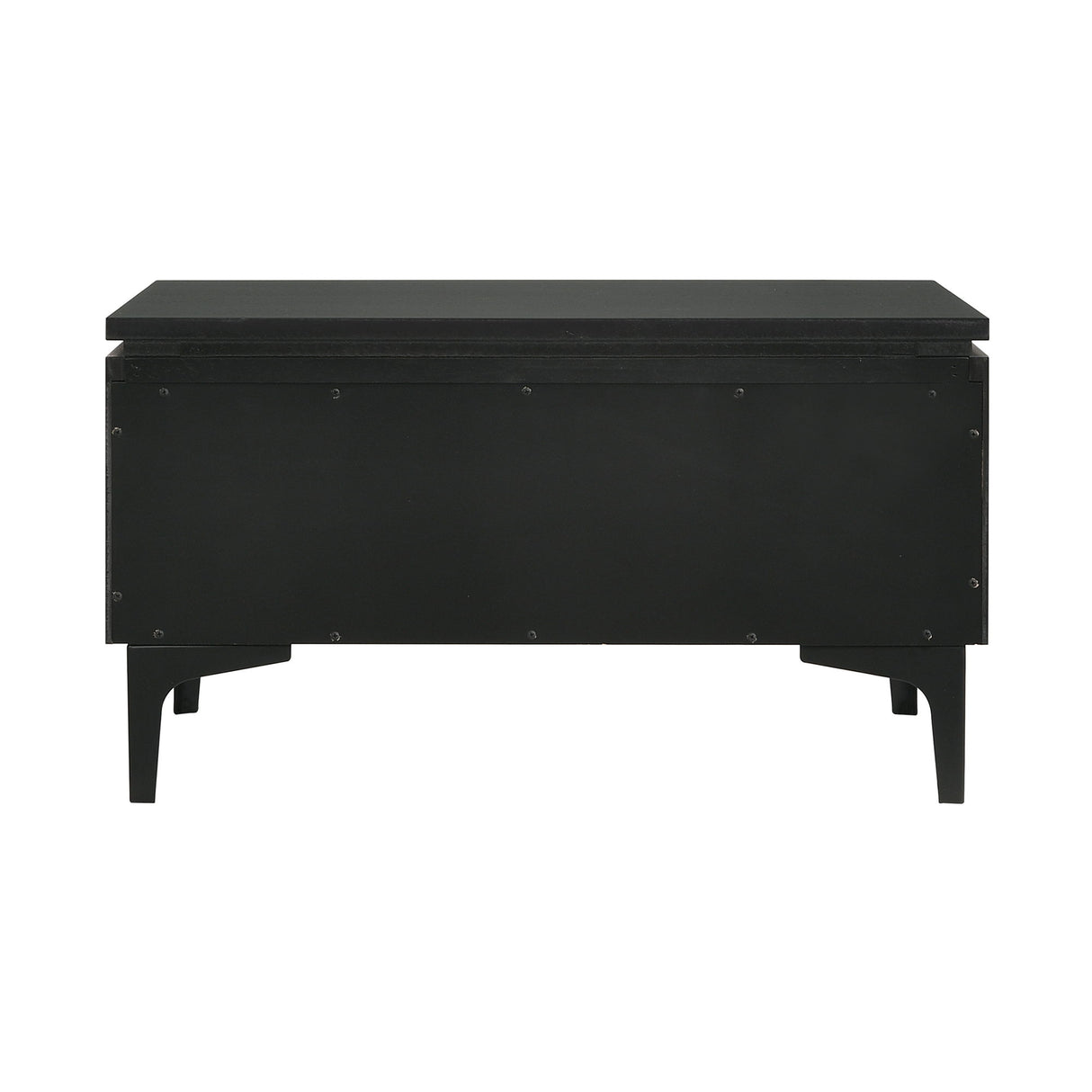 Legend - 1 Drawer Nightstand With Metal Legs - Black Glaze Ash