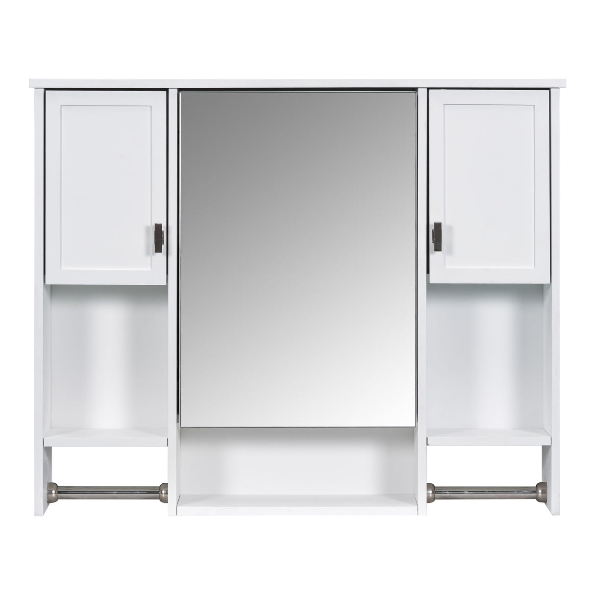 Wall Mounted Bathroom Storage Cabinet With Mirror, Medicine Cabinet With Towel Bar