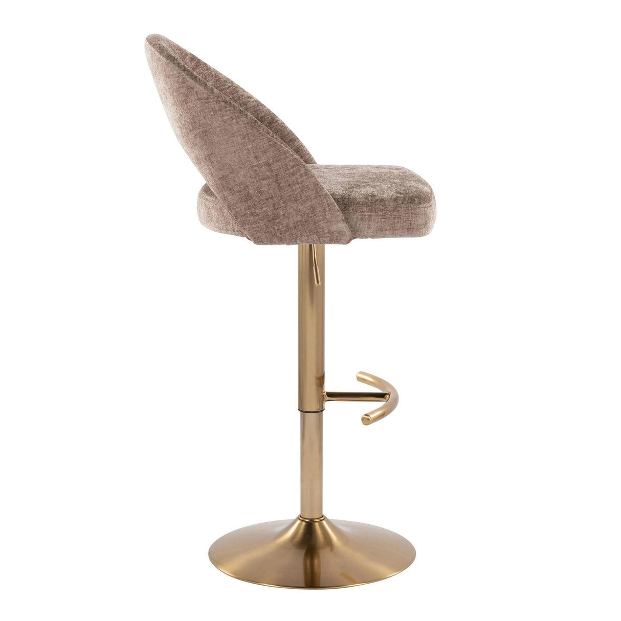 Renee - Adjustable Barstool (Set of 2) - Gold Base