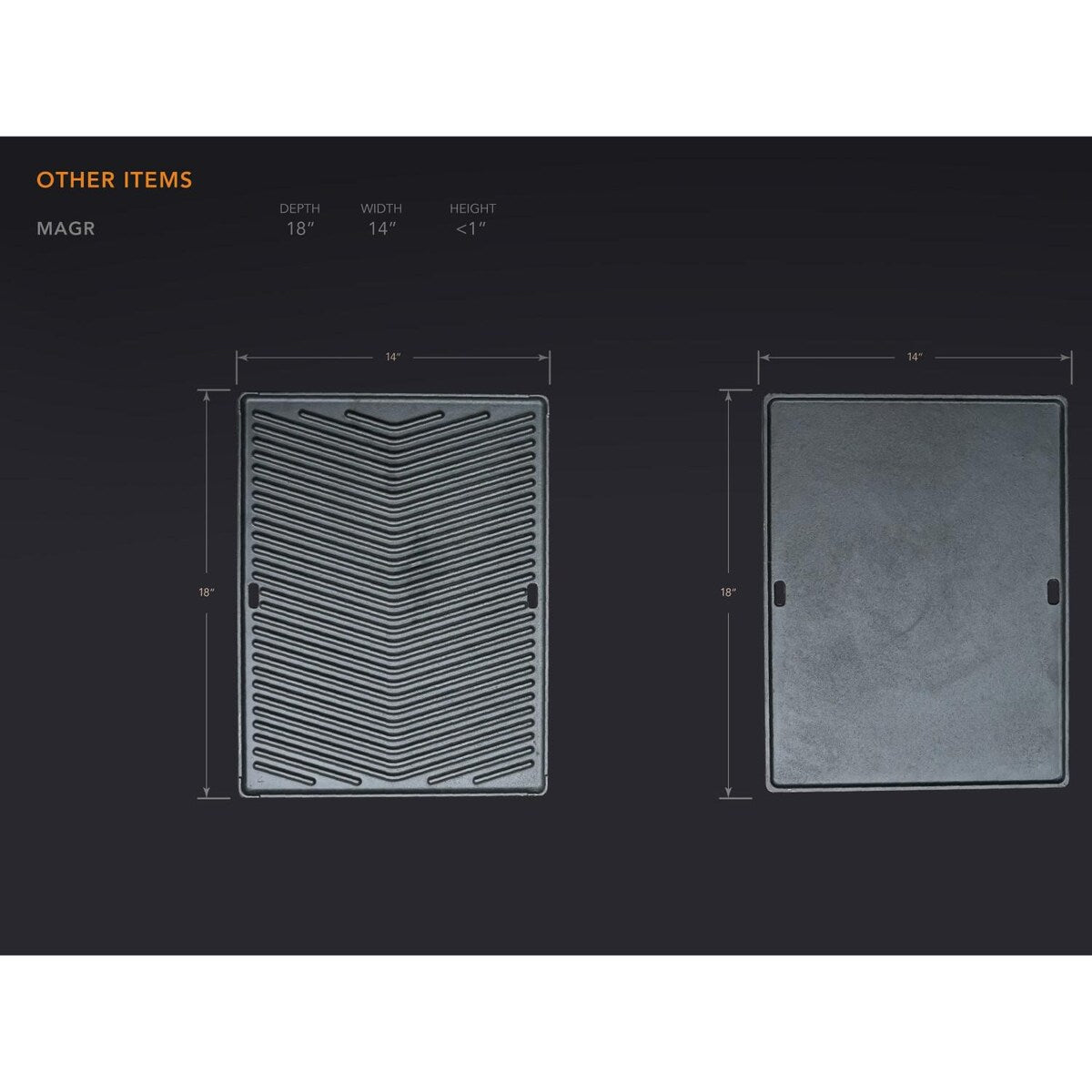 Mont Alpi Cast Iron Dual Sided Griddle Plate - MAGR