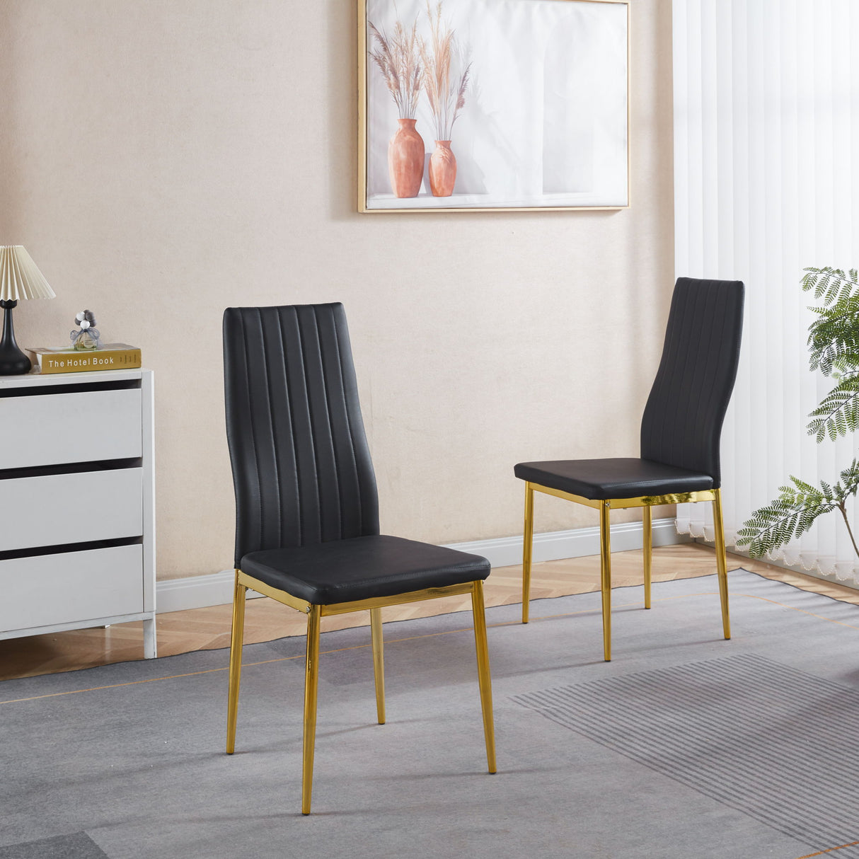 Dining Chair (Set of 4) - Golden Black