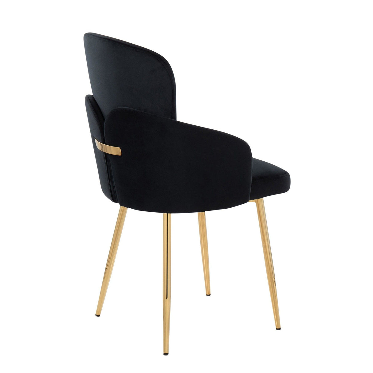 Dahlia - Contemporary Dining Chair (Set of 2) - Gold Metal Frame