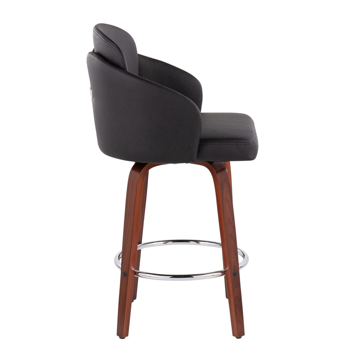 Dahlia - Contemporary Counter Stool (Set of 2) - Walnut Wood