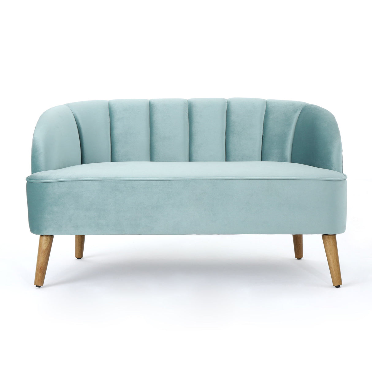 Modern Classic Shell Backed Loveseat