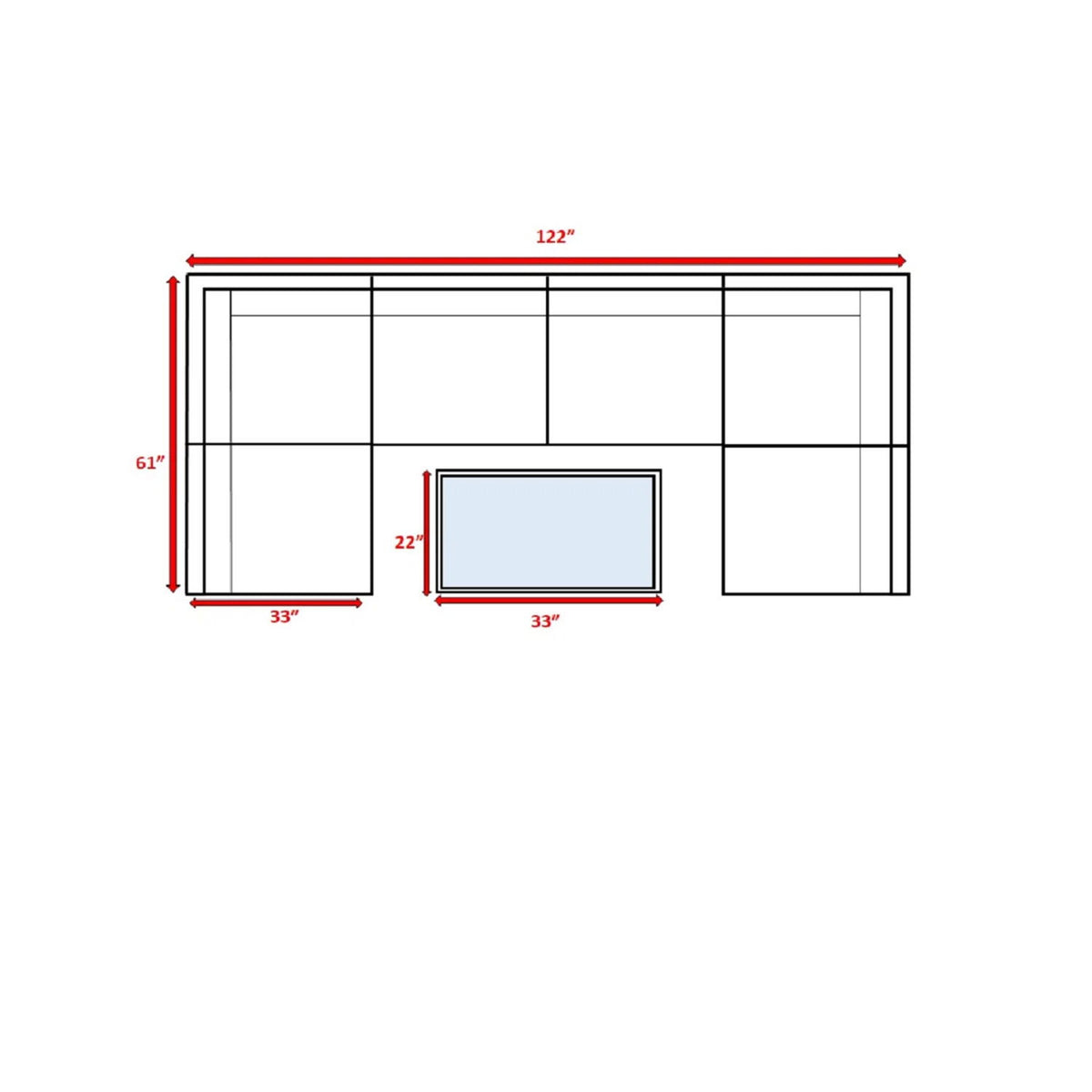 Outdoor Sectional Set With Cushions, Reversible Modular Design, Weather Resistant - Gray Mix