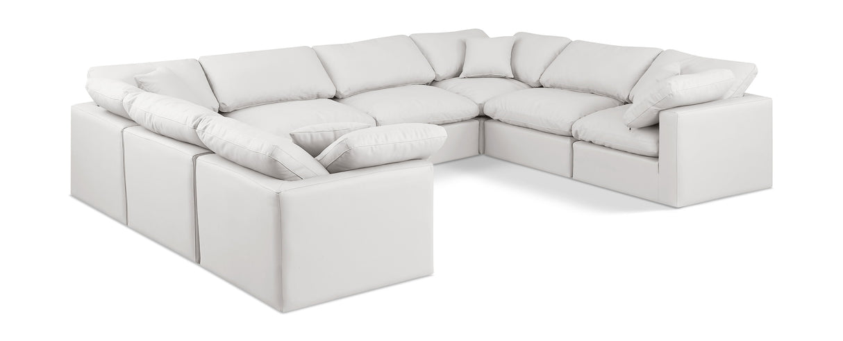 Indulge - Faux Leather 8 Piece Modular Sectional