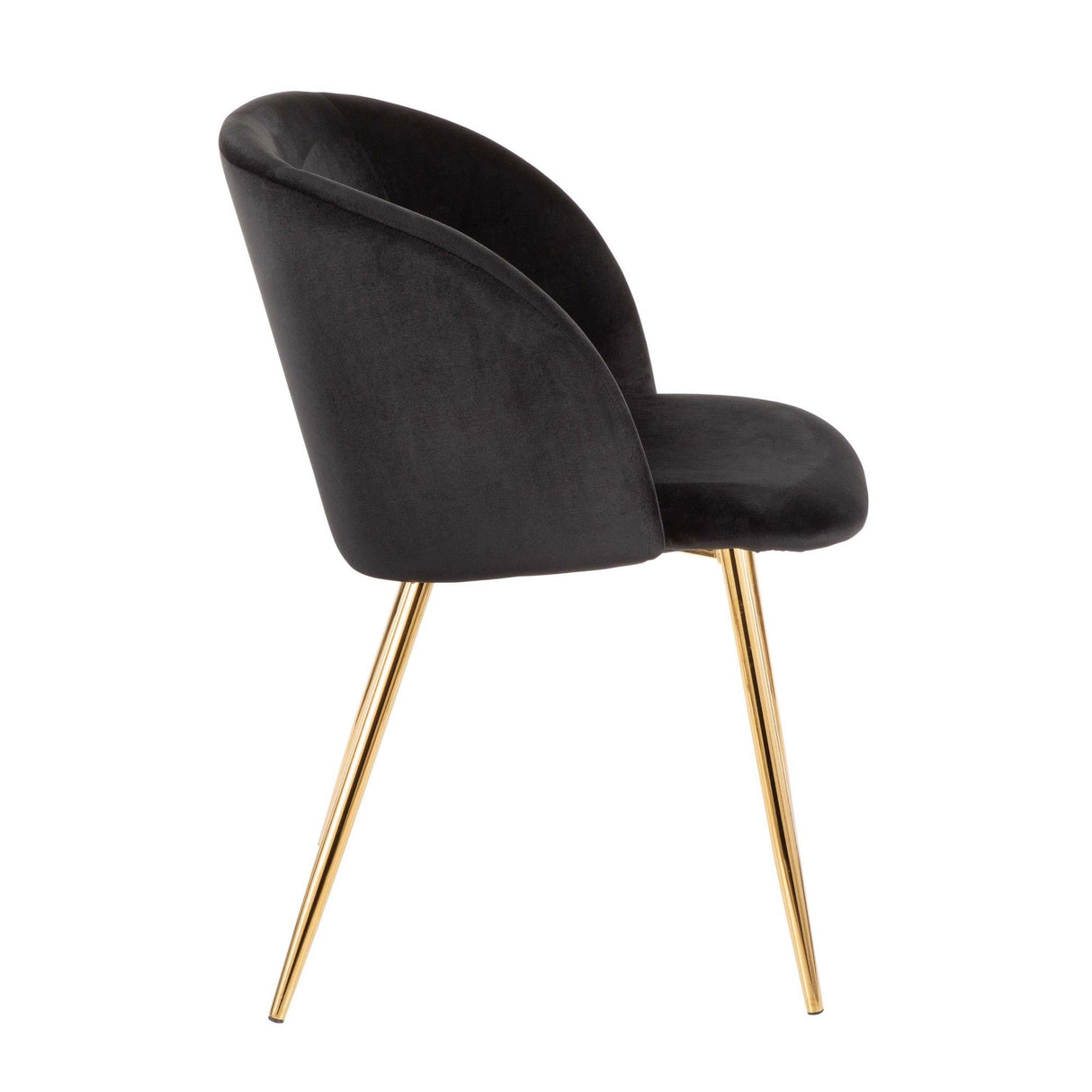 Luna - Contemporary Chair (Set of 2) - Gold Metal