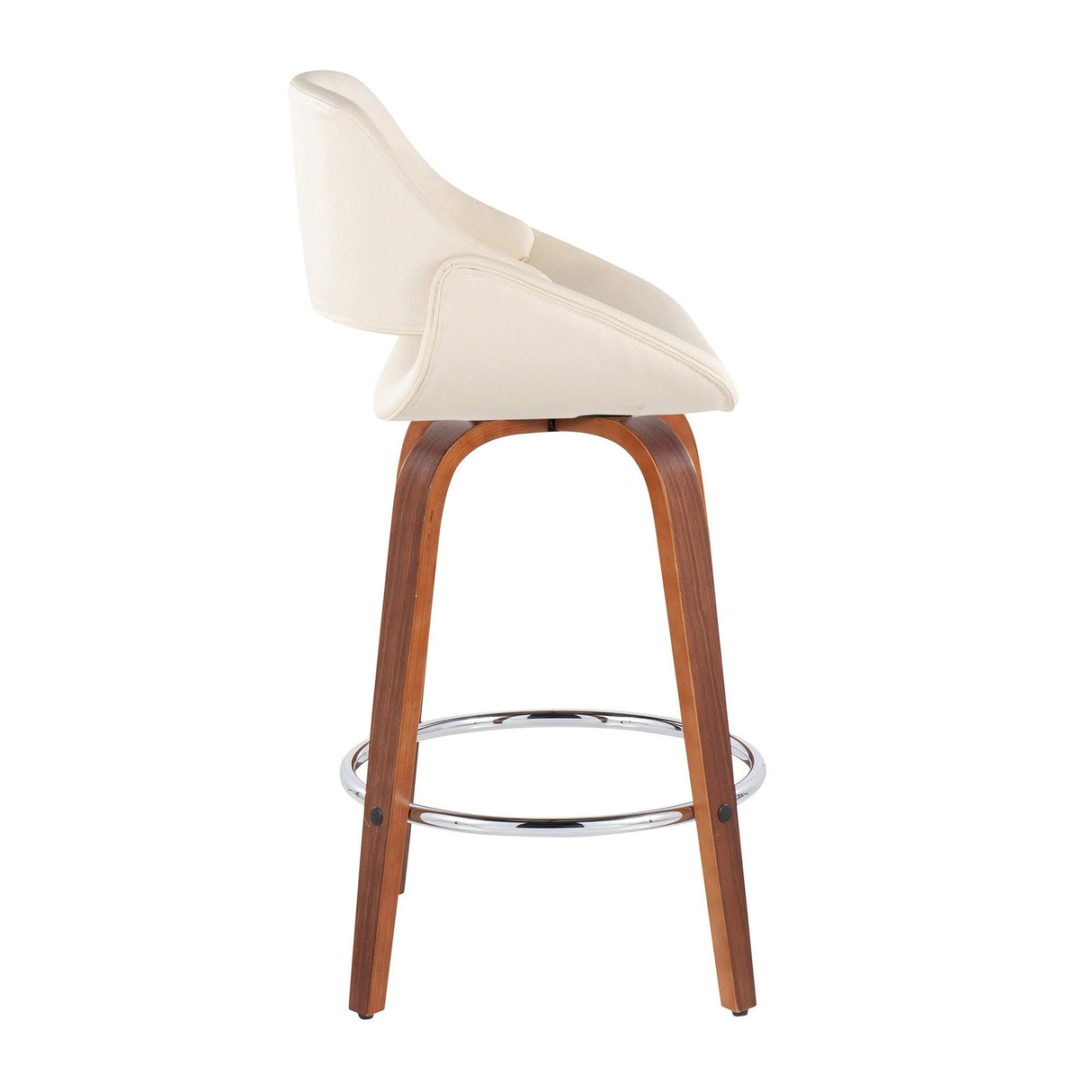 Fabrizzi - Fixed-Height Counter Stool - Round Footrest (Set of 2)