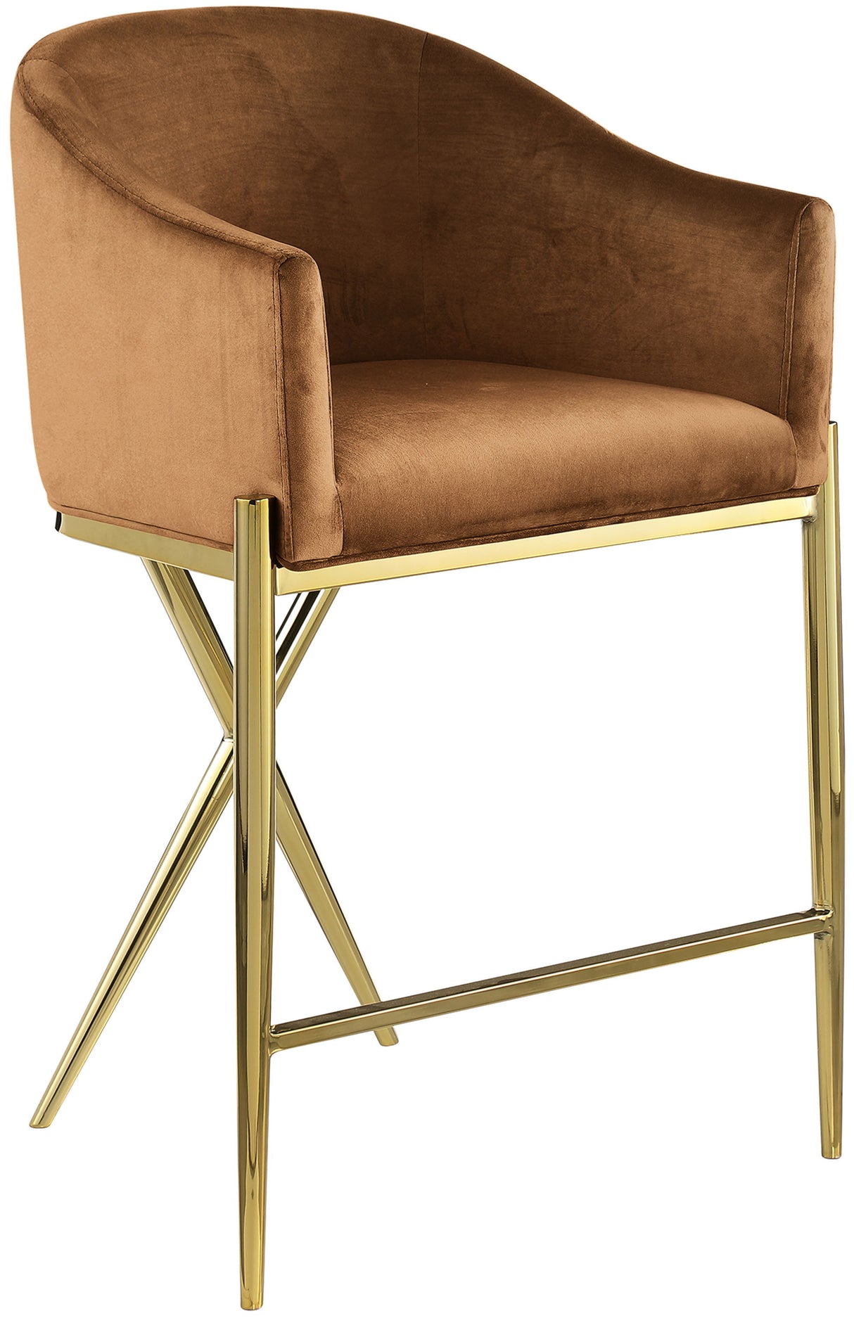 Xavier - Counter Stool with Gold Legs