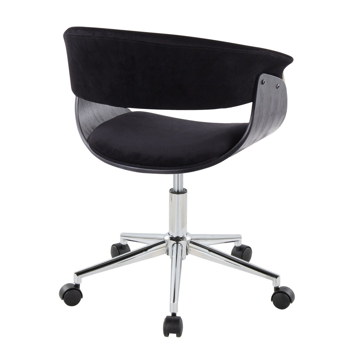 Vintage Mod - Office Chair - Black Velvet