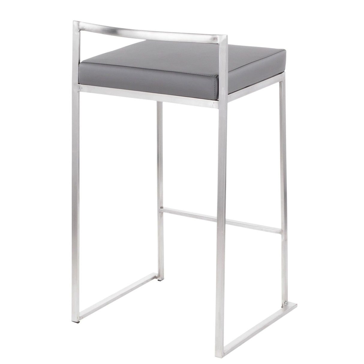 Fuji - 26" Stackable Counter Stool - Brushed Stainless Steel
