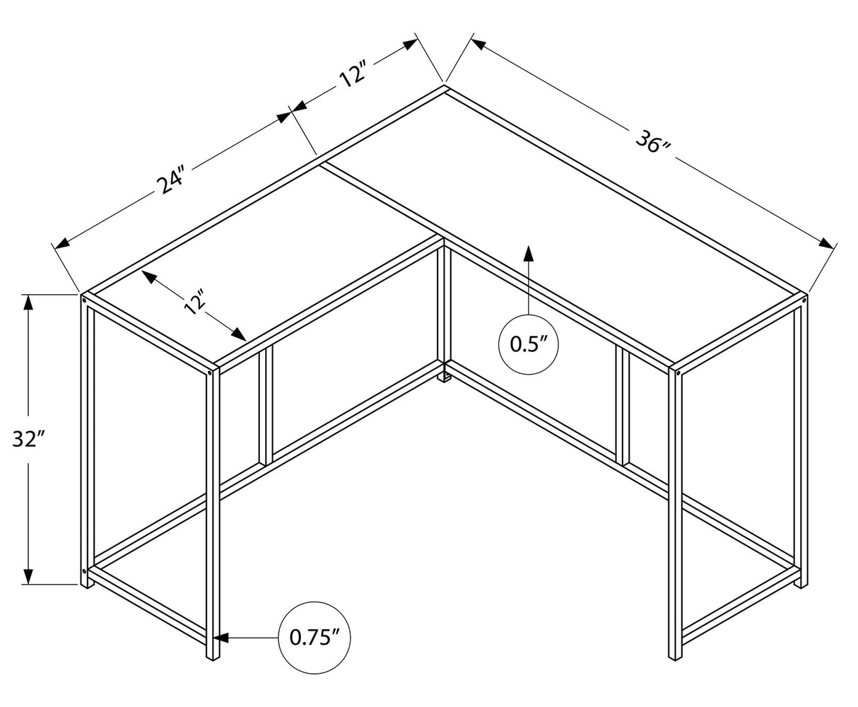 Corner Accent Console Table For Entryway, Contemporary & Modern - Black