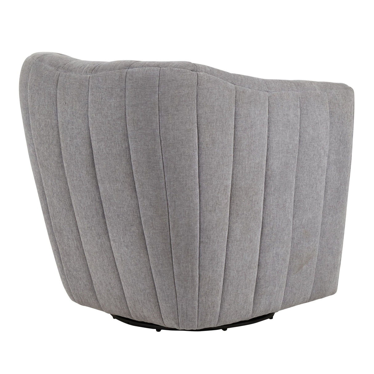 Finley - Upholstered Contemporary Swivel Accent Chair - Black Metal