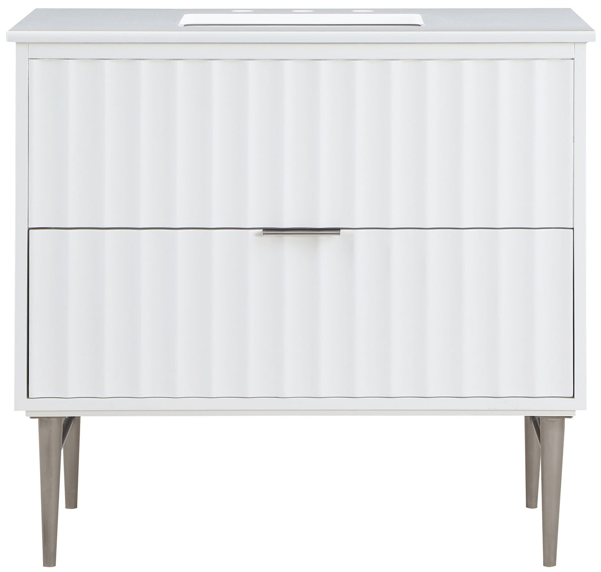 Modernist - Bathroom Vanity With Chrome Legs