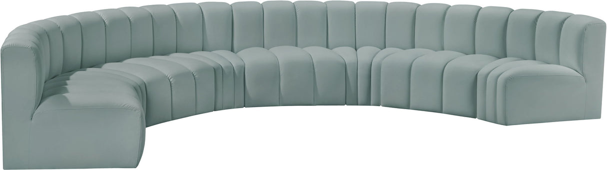 Arc - Faux Leather 8 Piece U-Shaped Modular Sofa