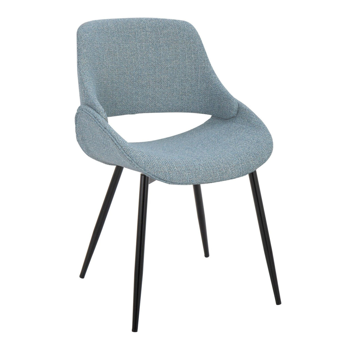 Fabrizzi - Mid-Century Modern Accent / Dining Chair (Set of 2) - Black Metal