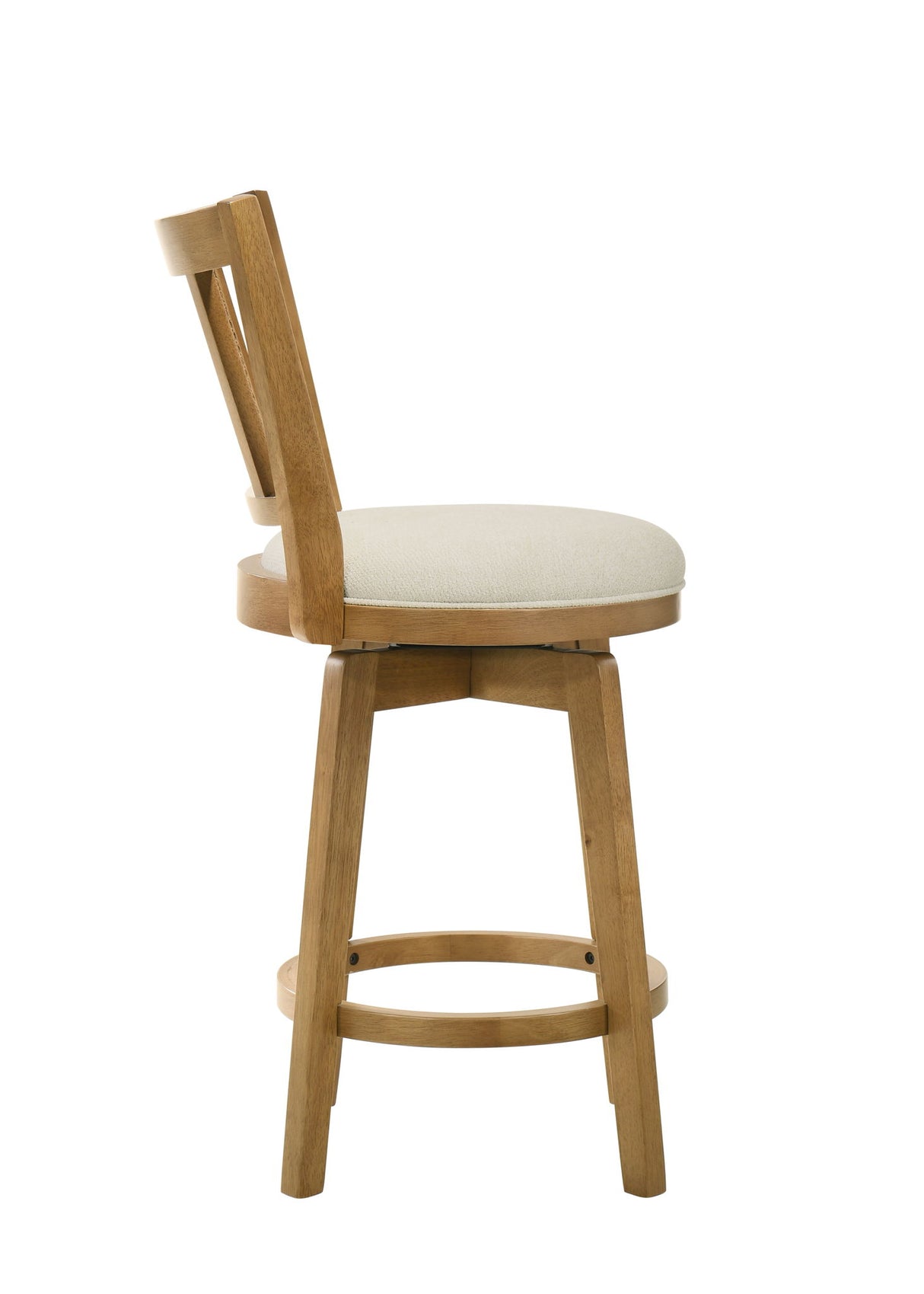 Isla - 30" Amber Glow Bar Height Rubberwood Swivel Barstool