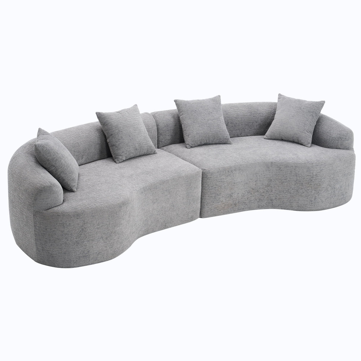 4 Seater Sofa With Fabric, 30D, 60 Hardness Full Sponge, 4 Pillow For Living Room, Home Furniture Sleeper Sectional Sofa For Apartment