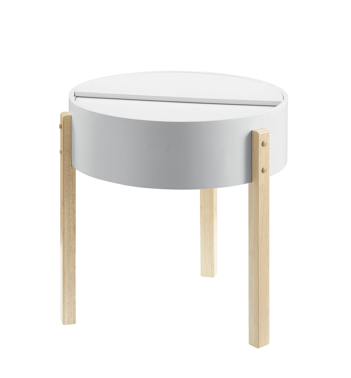 Bodfish - Round End Table - White