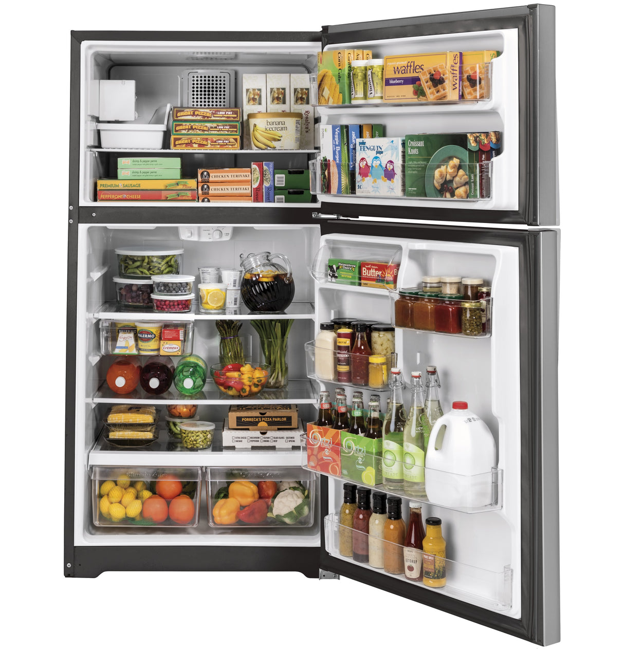 GE GIE19JSNRSS - 30 in. 19.2 cu. ft. Top Freezer Refrigerator with Ice Maker - Stainless Steel