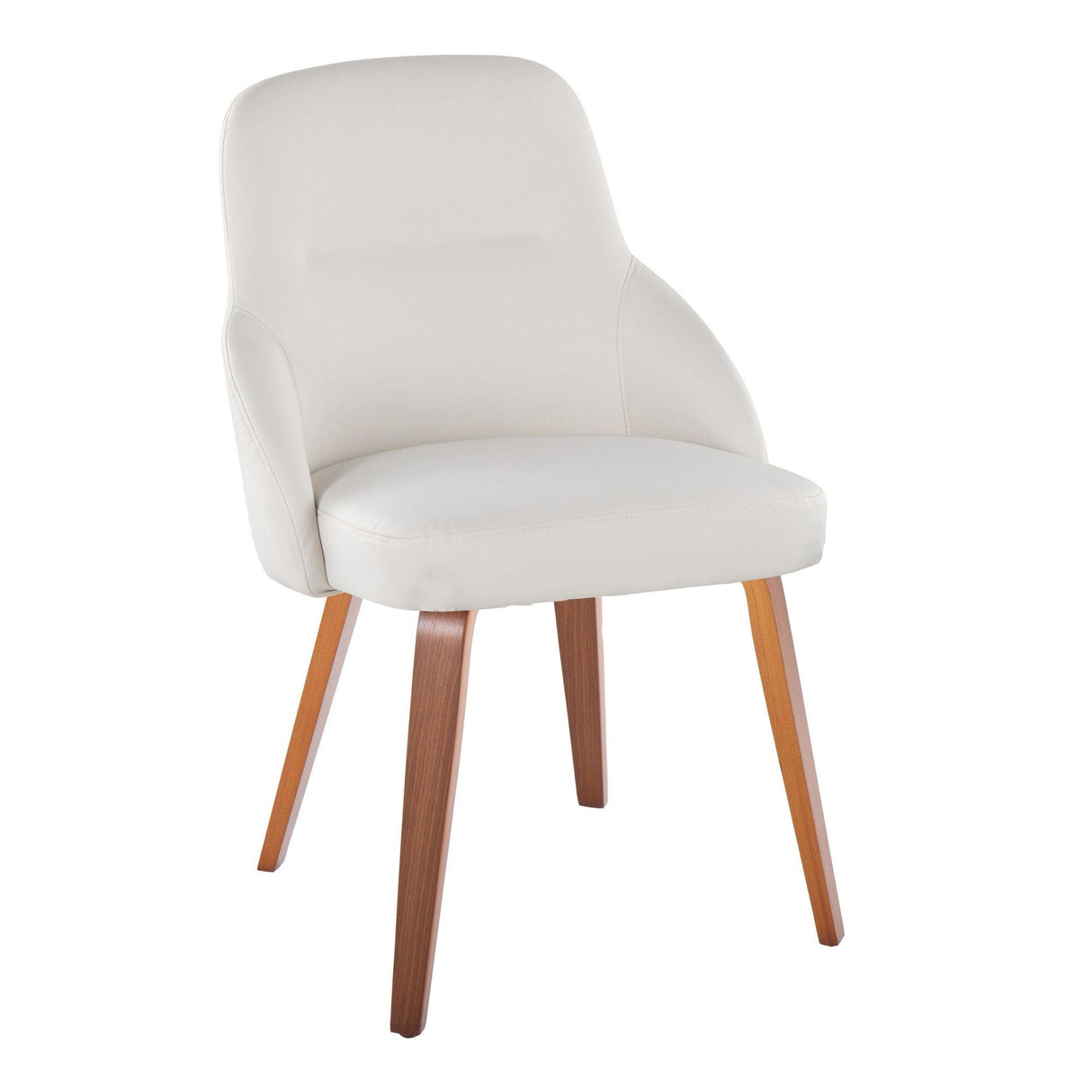 York - Upholstered Chair (Set of 2) - Walnut Wood Legs