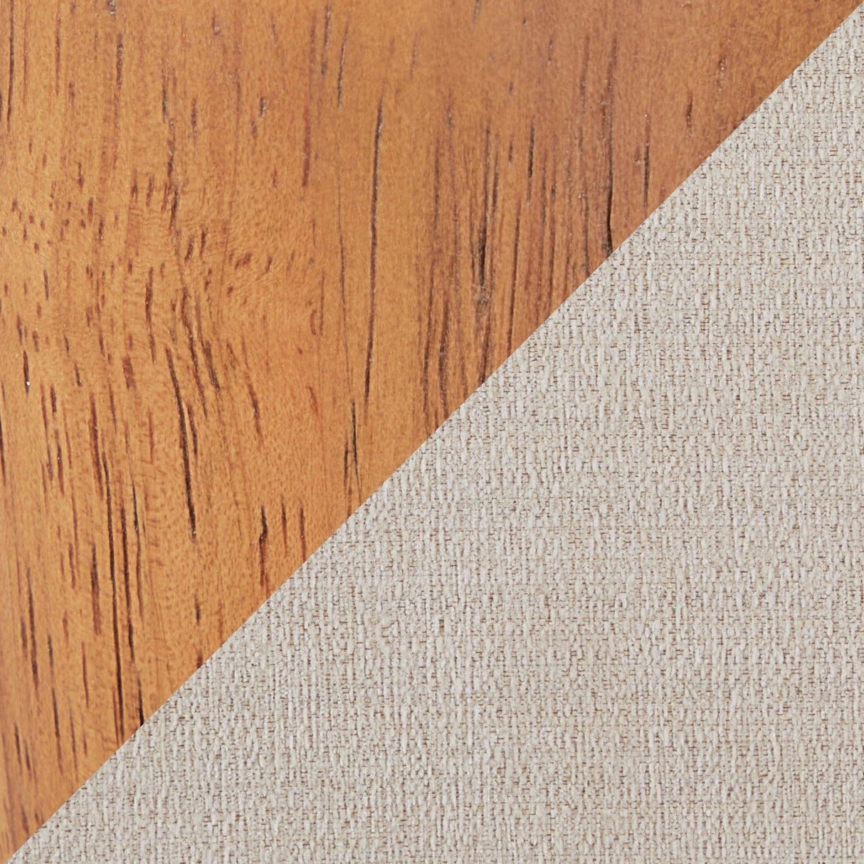 Kipton - Armchair - White Fabric, Walnut Wood