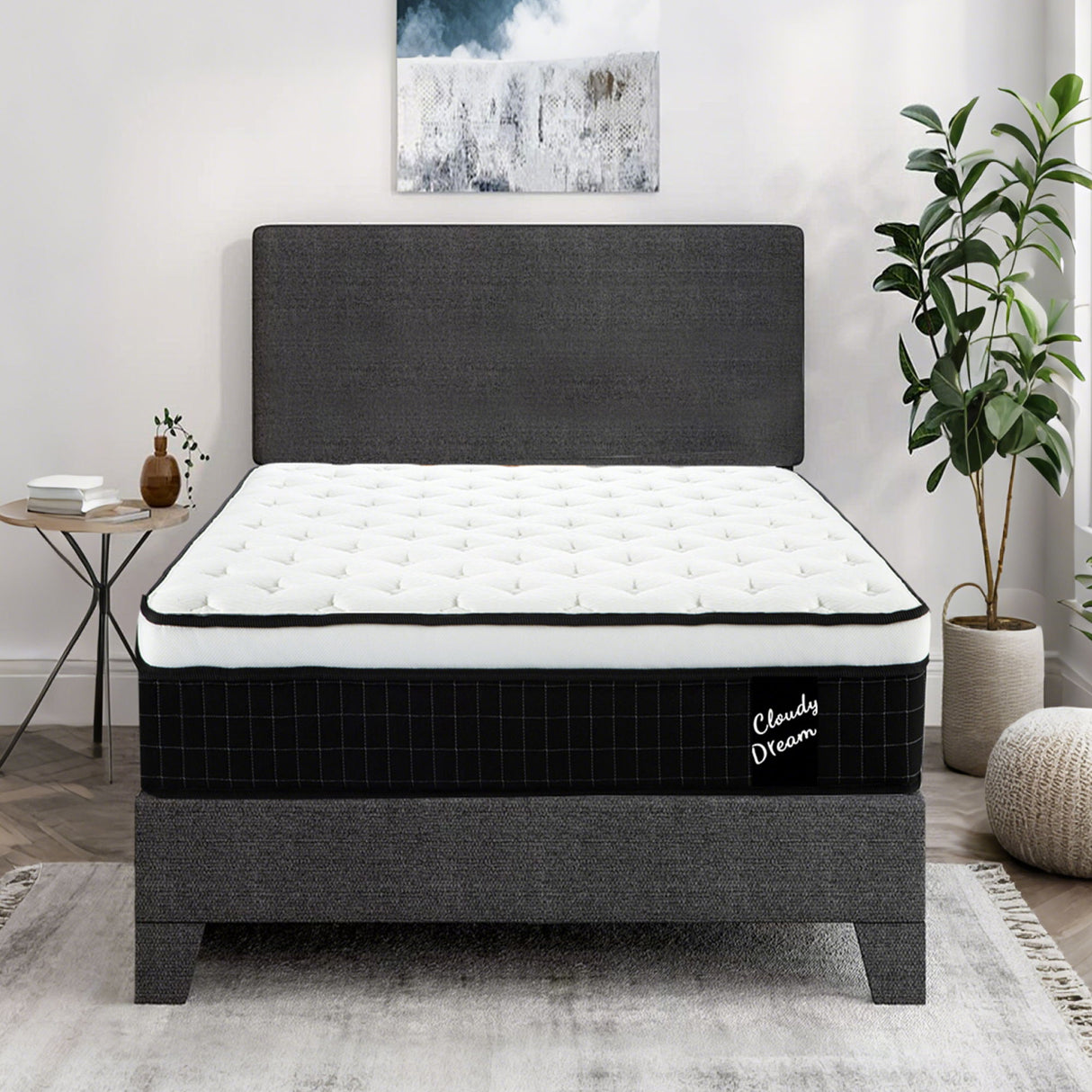 12" Hybrid Mattress With Individual Pocket Spring, Comortable Memory Foam