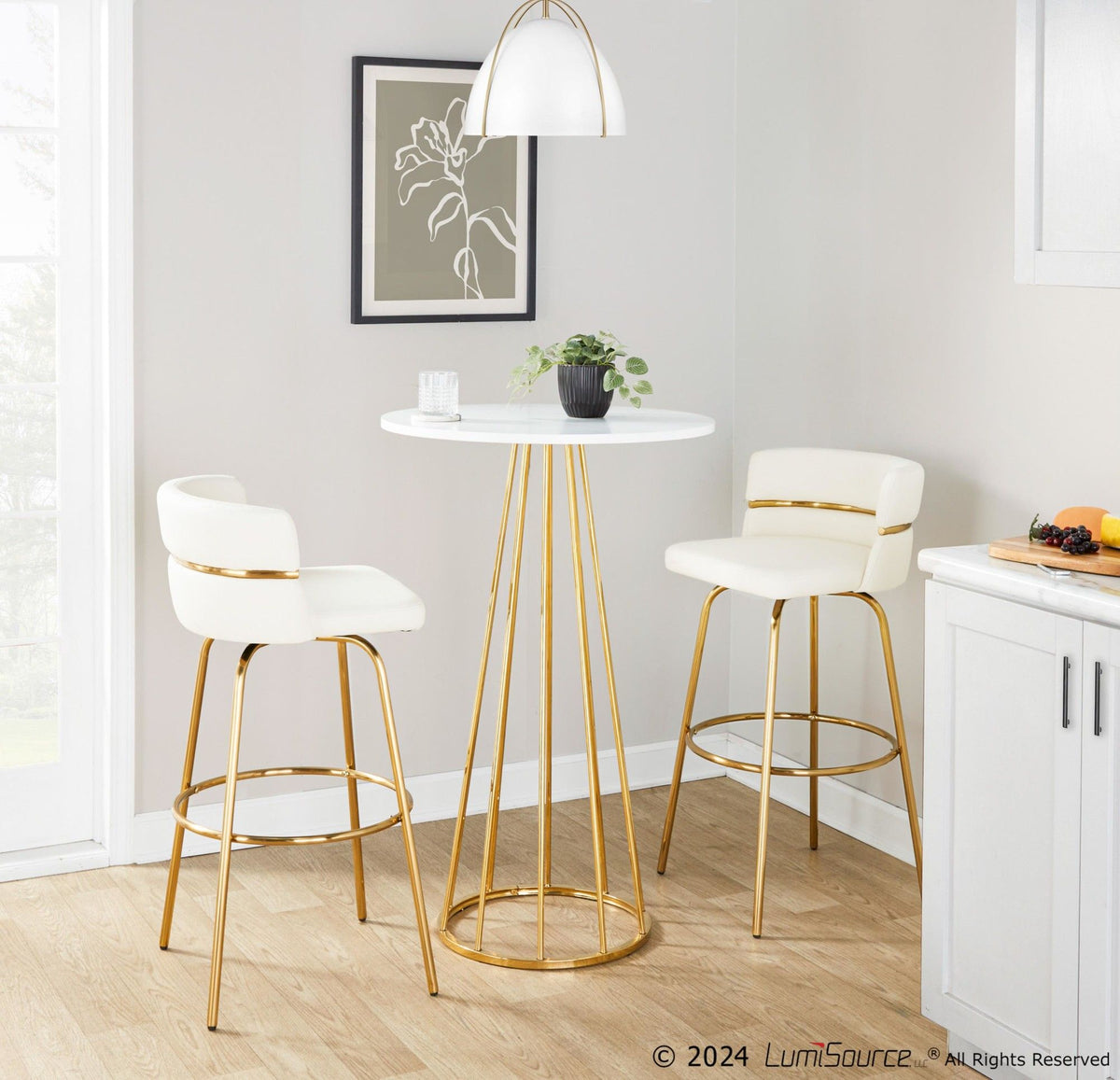 Canary - Bar Table - Gold Metal