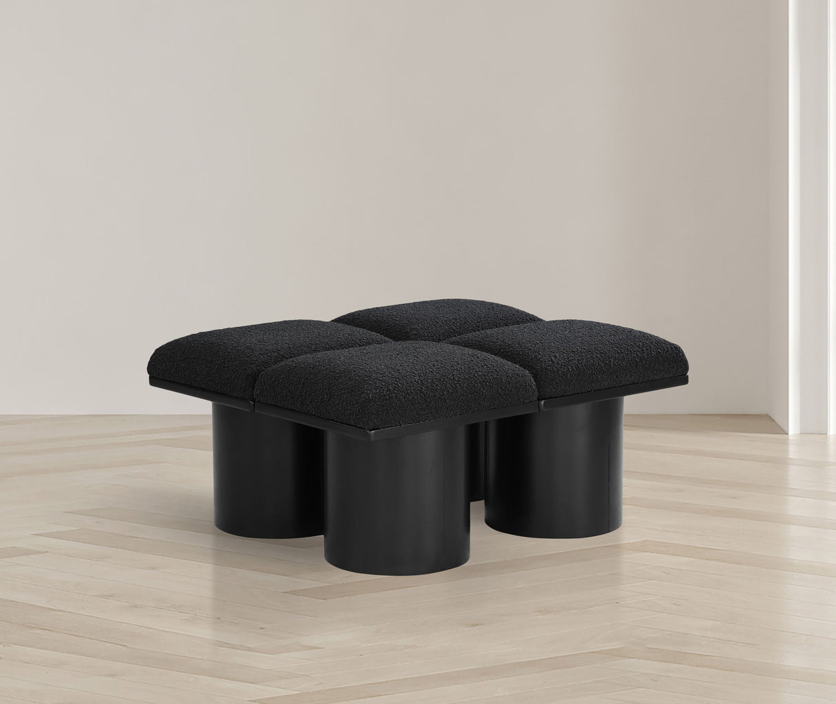 Pavilion - 4 Piece Modular Bench With Black Base