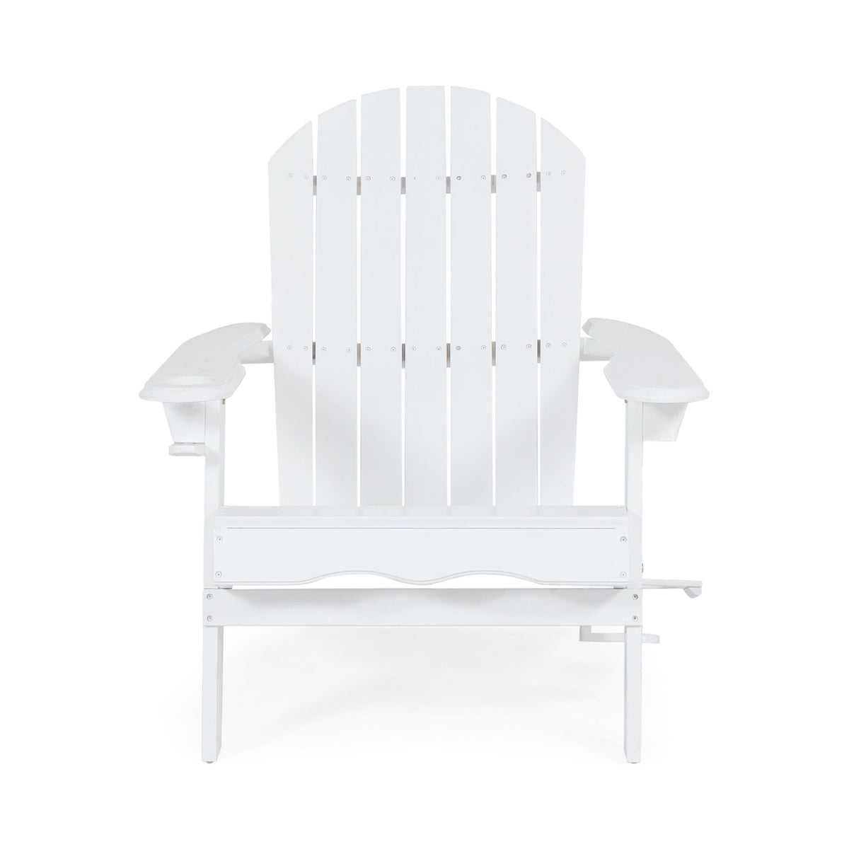 Zenithia - Outdoor Foldable Adirondack Chair With 2 Cup Holders