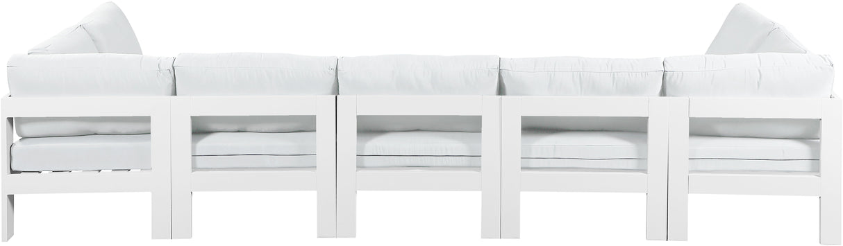 Nizuc - Outdoor Patio 7 Piece Modular Sectional With White Frame