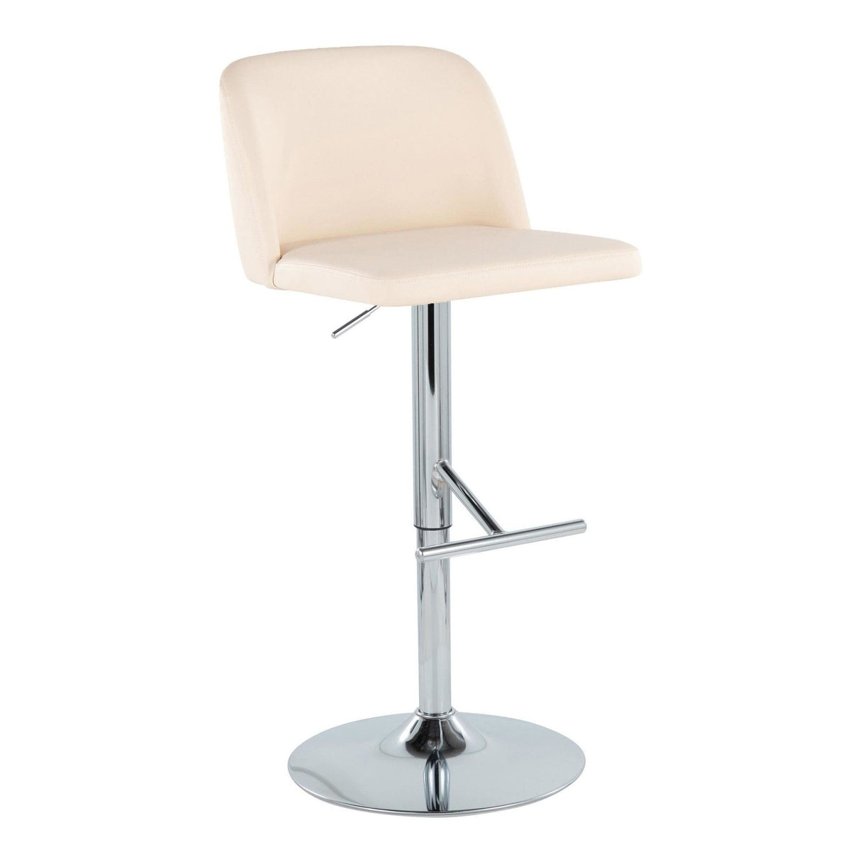 Toriano - Adjustable Barstool (Set of 2) - Chrome Base