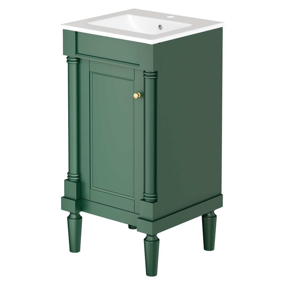 French Style Bathroom Cabinet With Sink, Adjustable Shelf
