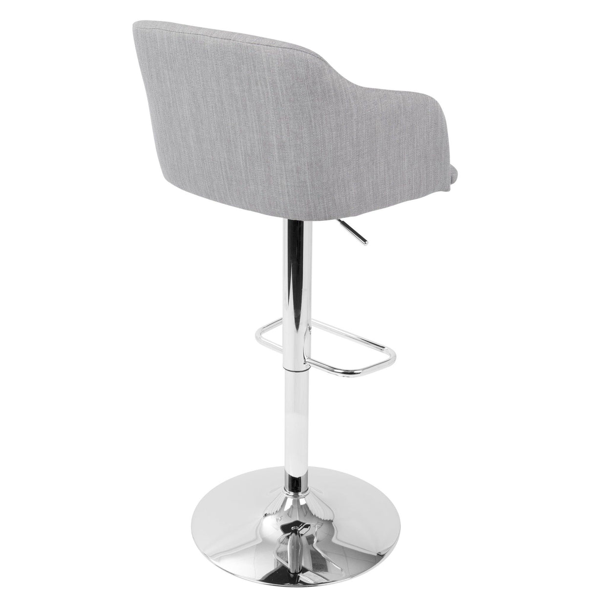 Campania - Adjustable Barstool With Swivel - Light Gray