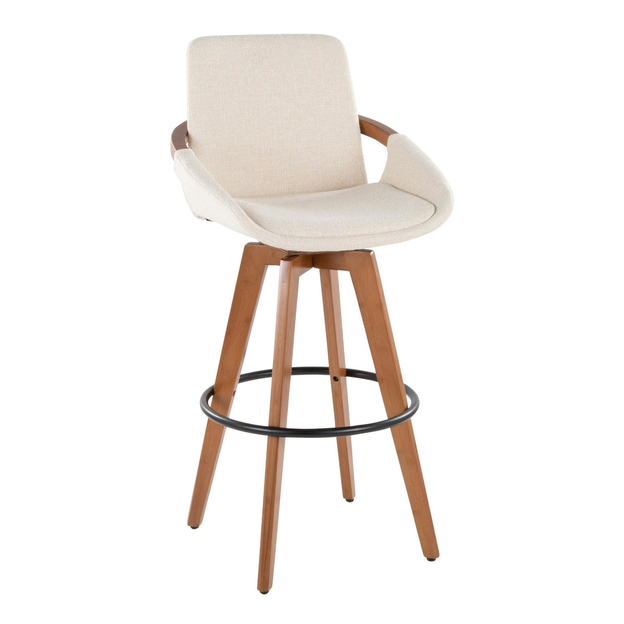 Cosmo - Fixed-Height Barstool - Walnut Bamboo Base