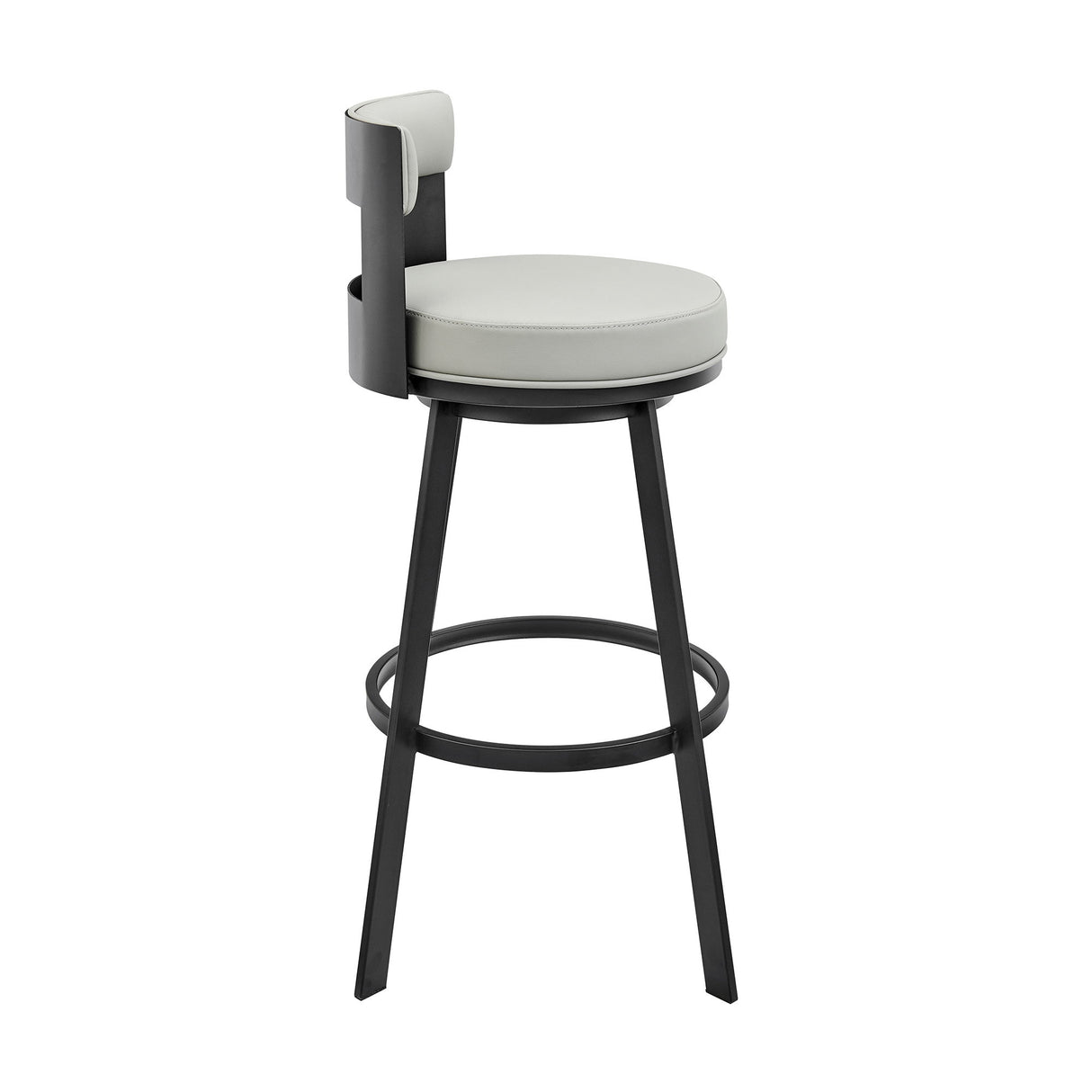 Flynn - Swivel Counter Stool - Black / Light Gray